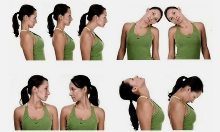 Exercícios do pescoço da osteocondrose